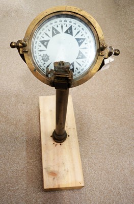 Lot 774 - Brass ship's compass.