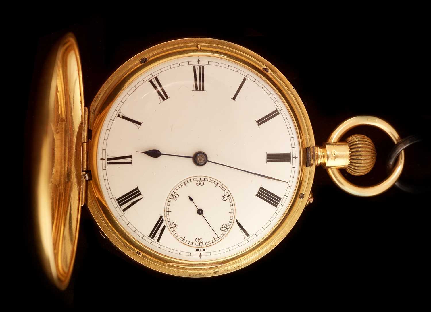 Lot 81 - 18k gold hunter pocket watch
