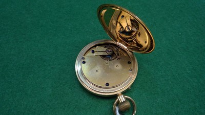 Lot 81 - 18k gold hunter pocket watch