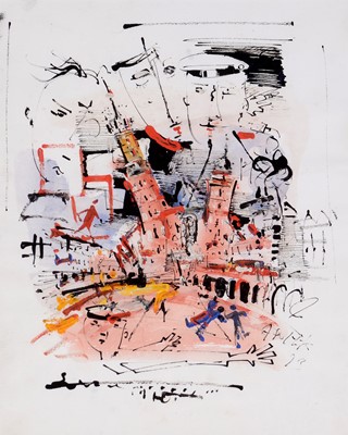 Lot 1368 - Antoni Sulek - gouache.