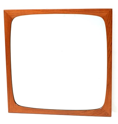 Lot 1128 - Danish teak mirror.