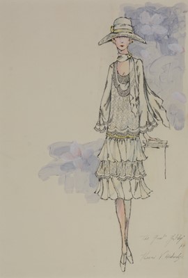 Lot 1386 - Theoni Aldredge - gouache over pencil.