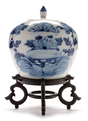 Lot 441 - Chinese blue and white jar and cover