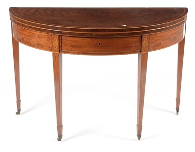 Lot 726 - 19th Century demi lune tea table