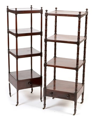 Lot 727 - Two 19th Century mahogany whatnots