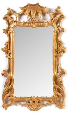 Lot 777 - Modern Chippendale style giltwood mirror