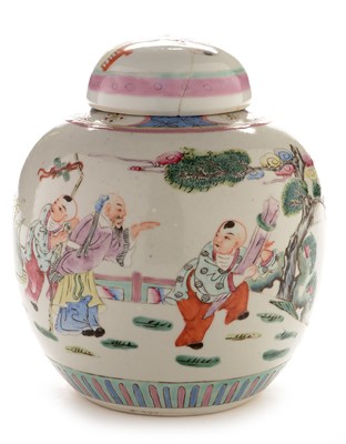 Lot 458 - Chinese famille rose ginger jar and cover