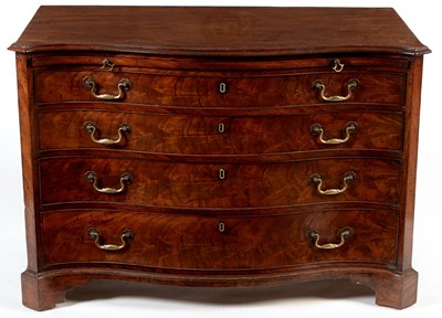 Lot 733 - George III serpentine chest of drawers