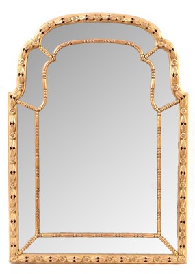 Lot 778 - A modern giltwood seven plate mirror