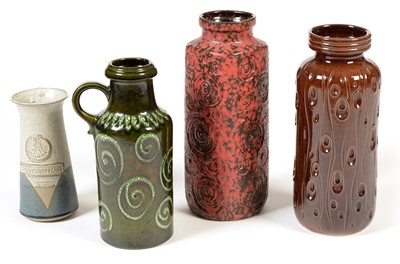 Lot 1108a - Four West German vases
