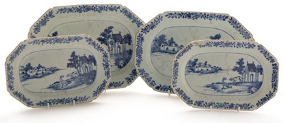 Lot 454 - Four Chinese export serving dishes