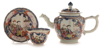 Lot 419 - Chinese teapot and cover, tea bowl and saucer