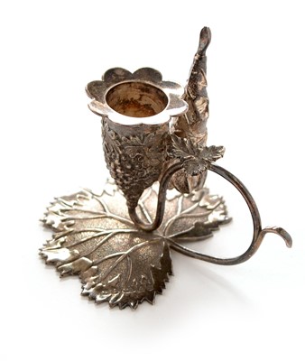 Lot 266 - William IV silver chamber candlestick