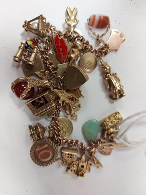 Lot 100 - Gold charm bracelet