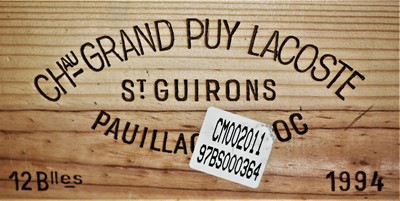 Lot 365 - Chateau Grand Puy Lacoste 1994