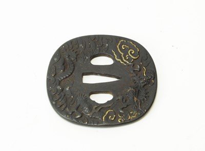 Lot 606A - Japanese iron Tsuba