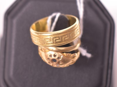 Lot 27 - Three 18ct yellow gold rings