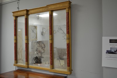 Lot 612 - Regency style overmantle mirror