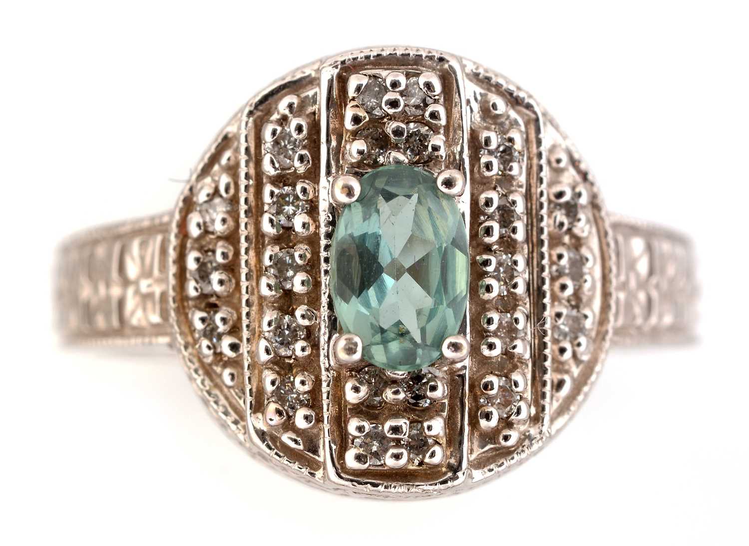 Lot 45 - Chrysoberyl and diamond ring