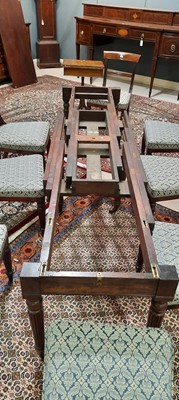 Lot 872 - 19th Century mahogany telescopic action dining table and leaf holder in the manner of Gillows