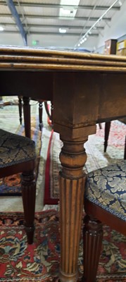 Lot 872 - 19th Century mahogany telescopic action dining table and leaf holder in the manner of Gillows