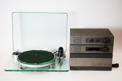 Lot 843 - Quad Amplifier, Tuner and control unit with a Syncro turnrable