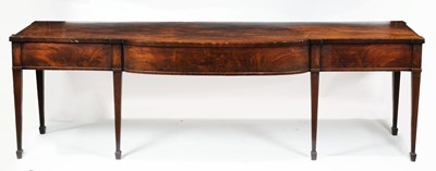 Lot 879 - George III mahogany breakfront serving table