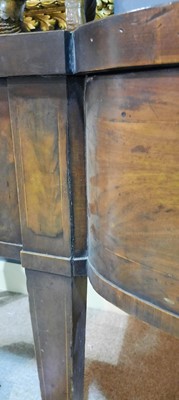 Lot 879 - George III mahogany breakfront serving table