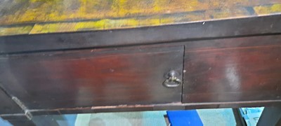 Lot 879 - George III mahogany breakfront serving table