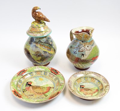 Lot 8 - Group of studio animal decorated pottery