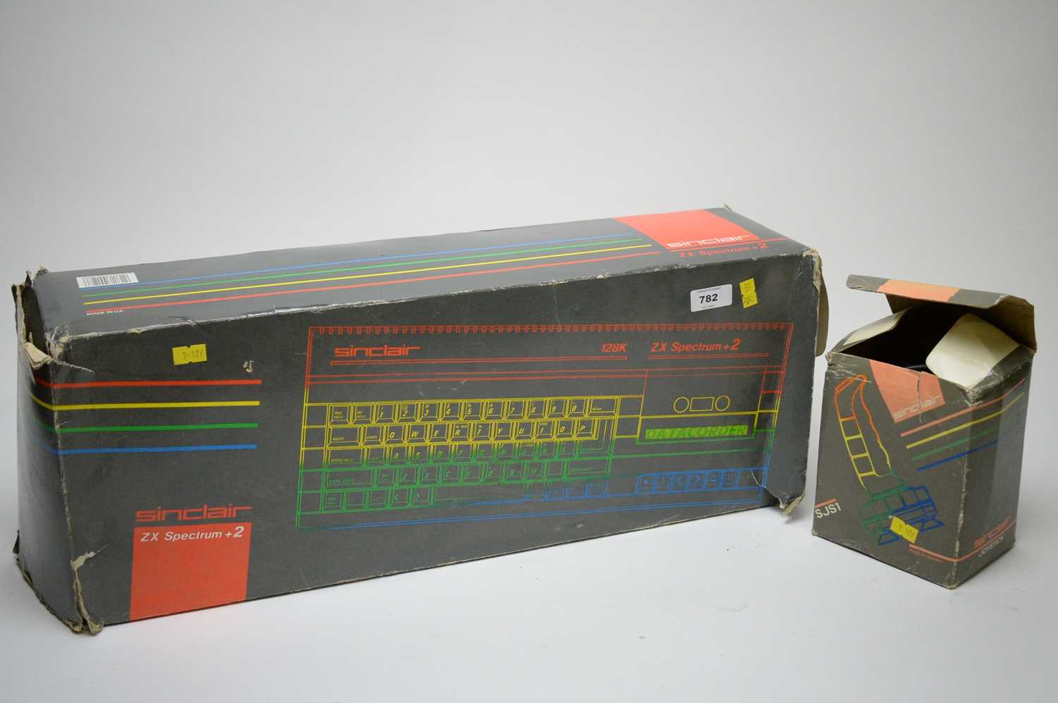 Lot 782 - A vintage Sinclair 128K ZX Spectrum computer and accessory joystick.