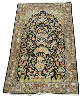 Lot 689 - Silk Kashan rug