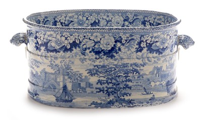 Lot 494 - Blue and white footbath