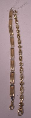 Lot 41 - Two 9ct yellow gold bracelets