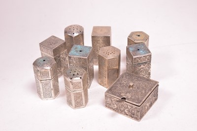 Lot 73 - Persian silver condiments