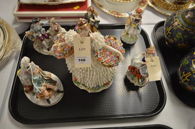 Lot 168 - Sitzendorf and Dresden figures