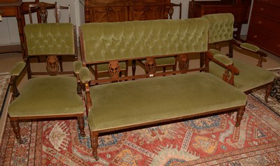 Lot 713 - Edwardian Rosewood salon suite