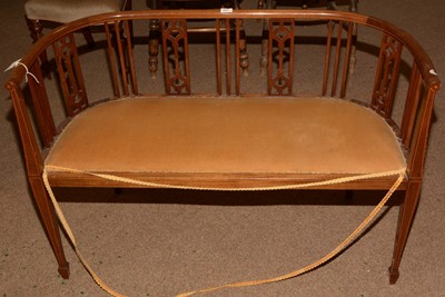 Lot 627 - An Edwardian mahogany bench