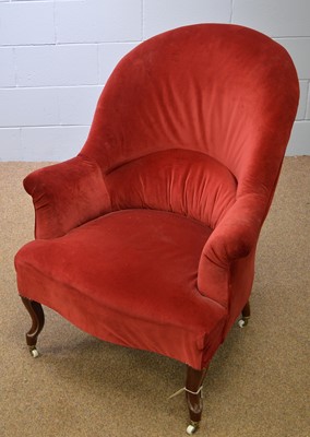 Lot 575 - Early 20th Century tub chair.