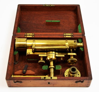 Lot 779 - Cary, London: a brass surveyors level.