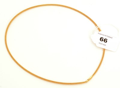Lot 66 - 18ct gold necklace