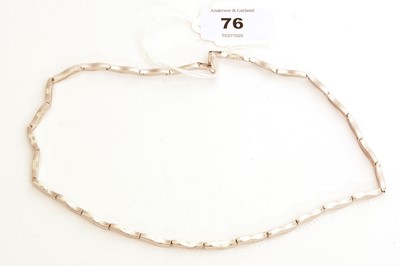 Lot 76 - 9ct white gold necklace