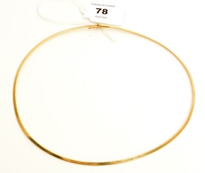 Lot 78 - 9ct yellow gold necklace