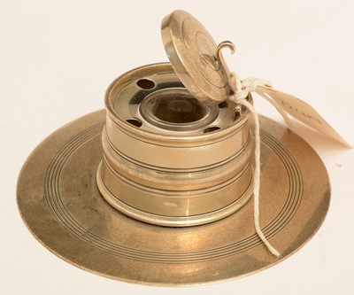 Lot 171 - A Victorian silver inkwell