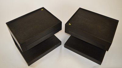 Lot 514 - Andrew Martin: pair bedside tables supplied for an early project by Fiona Barratt Interiors.