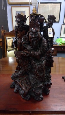 Lot 649 - 20th Century Chinese table lamp