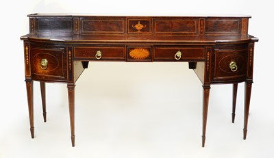Lot 805 - Early 20th Century mahogany stage-back sideboard