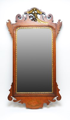 Lot 776 - 20th Century George III style wall oak wall mirror