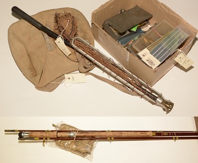 Lot 728 - Hardy salmon fly rod; and miscellaneous fishing tackle.