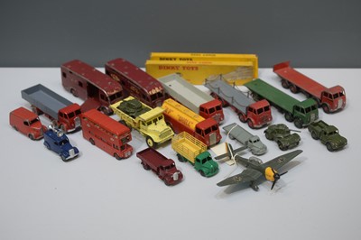 Lot 1271 - Two boxes of playworn or repainted Dinky diecast vehicles